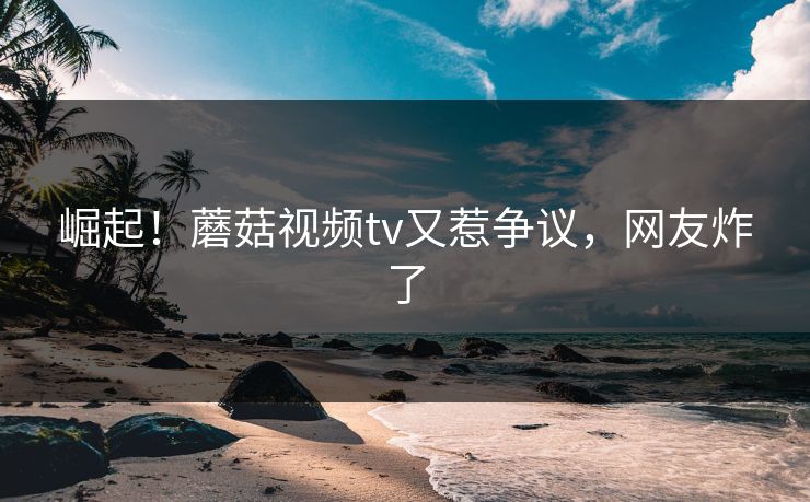崛起！蘑菇视频tv又惹争议，网友炸了