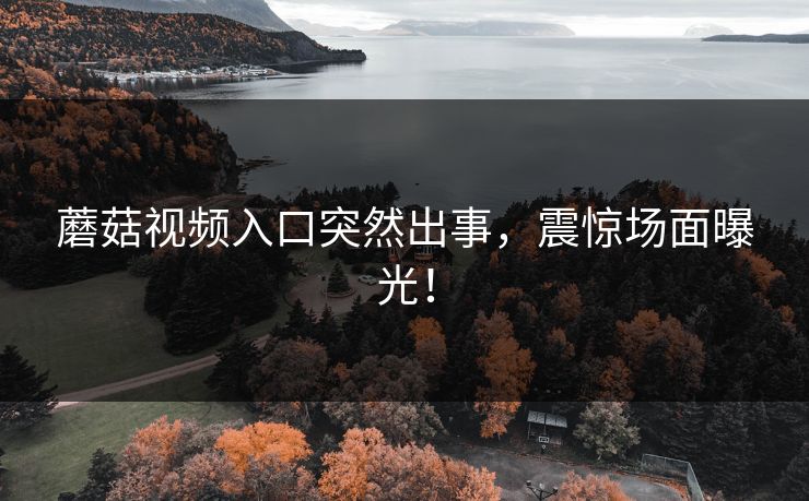 蘑菇视频入口突然出事，震惊场面曝光！