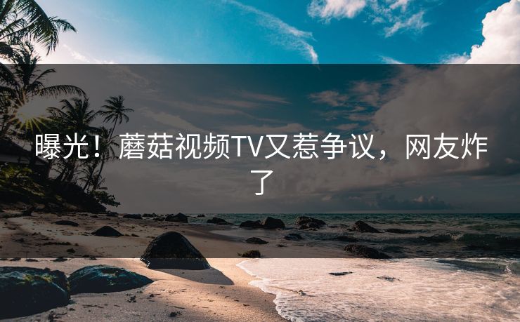 曝光！蘑菇视频TV又惹争议，网友炸了