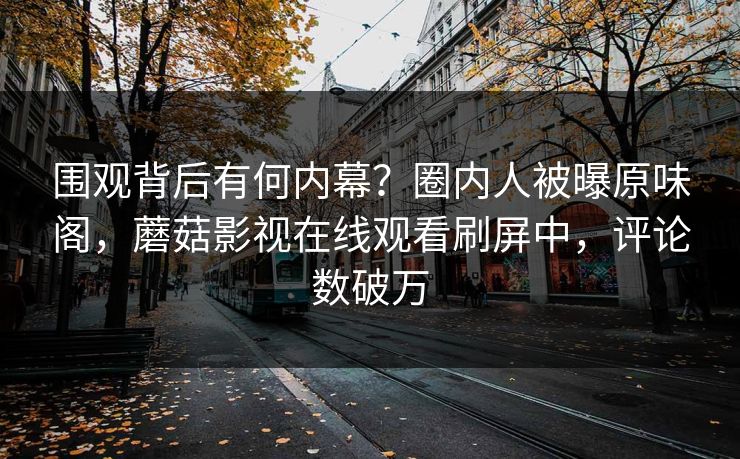 围观背后有何内幕？圈内人被曝原味阁，蘑菇影视在线观看刷屏中，评论数破万