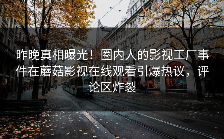 昨晚真相曝光！圈内人的影视工厂事件在蘑菇影视在线观看引爆热议，评论区炸裂