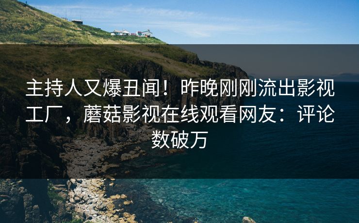 主持人又爆丑闻！昨晚刚刚流出影视工厂，蘑菇影视在线观看网友：评论数破万